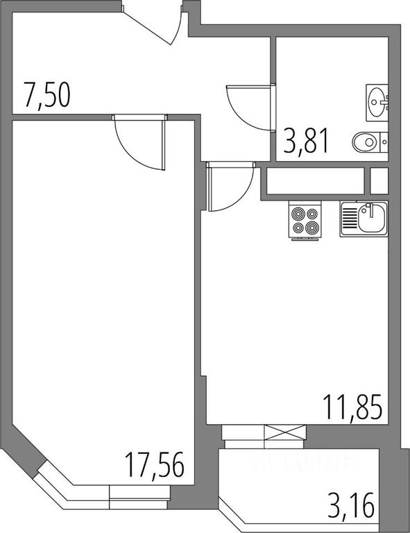 Apartment Sale, 42.3平方米 at Vnukovo Park, Agrokhimicheskaya ulitsa, derevnya Marushkino, Marushkinskoye Settlement, Moscow, Russia #1 Apartment Sale, 42.3平方米 at Vnukovo Park, Agrokhimicheskaya ulitsa, derevnya Marushkino, Marushkinskoye Settlement, Moscow, Russia #1