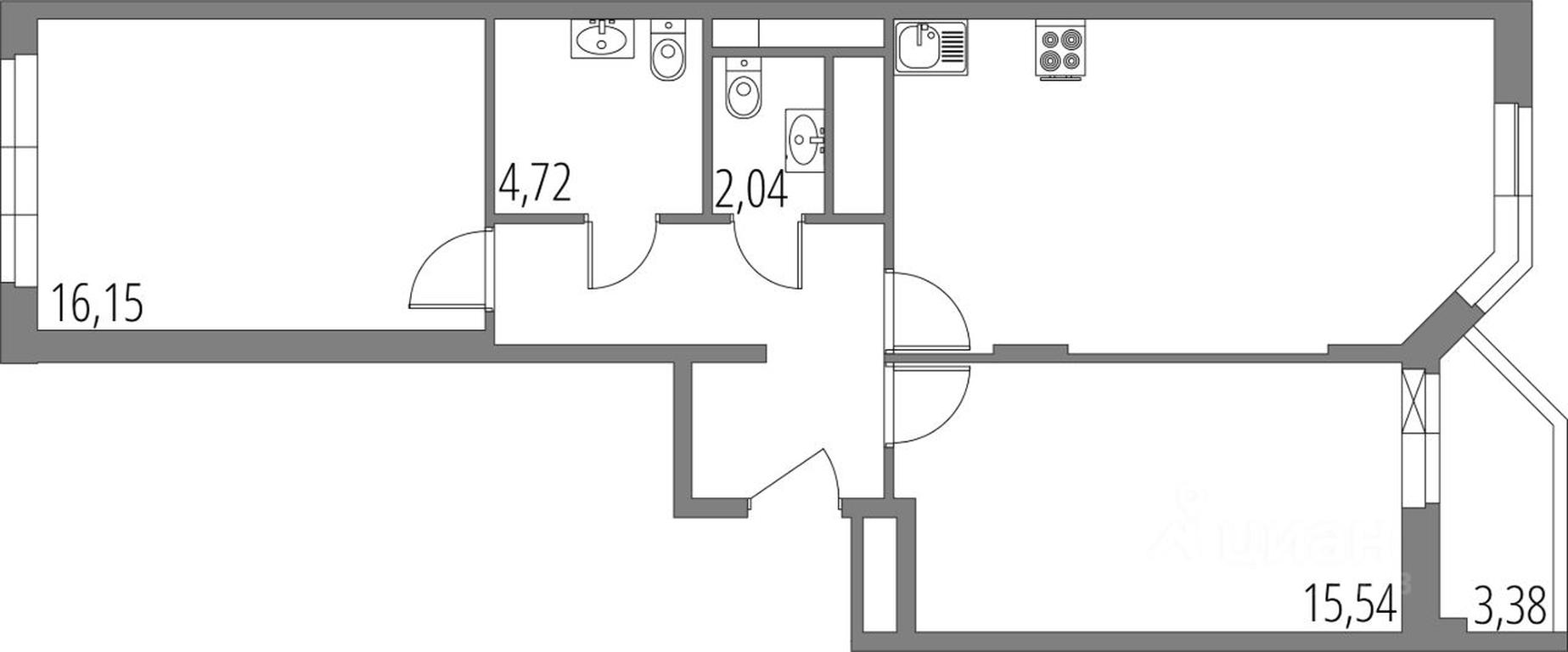 2-BD Apartment Sale, 71.44平方米 at Vnukovo Park, Agrokhimicheskaya ulitsa, derevnya Marushkino, Marushkinskoye Settlement, Moscow, Russia #1 2-BD Apartment Sale, 71.44平方米 at Vnukovo Park, Agrokhimicheskaya ulitsa, derevnya Marushkino, Marushkinskoye Settlement, Moscow, Russia #1