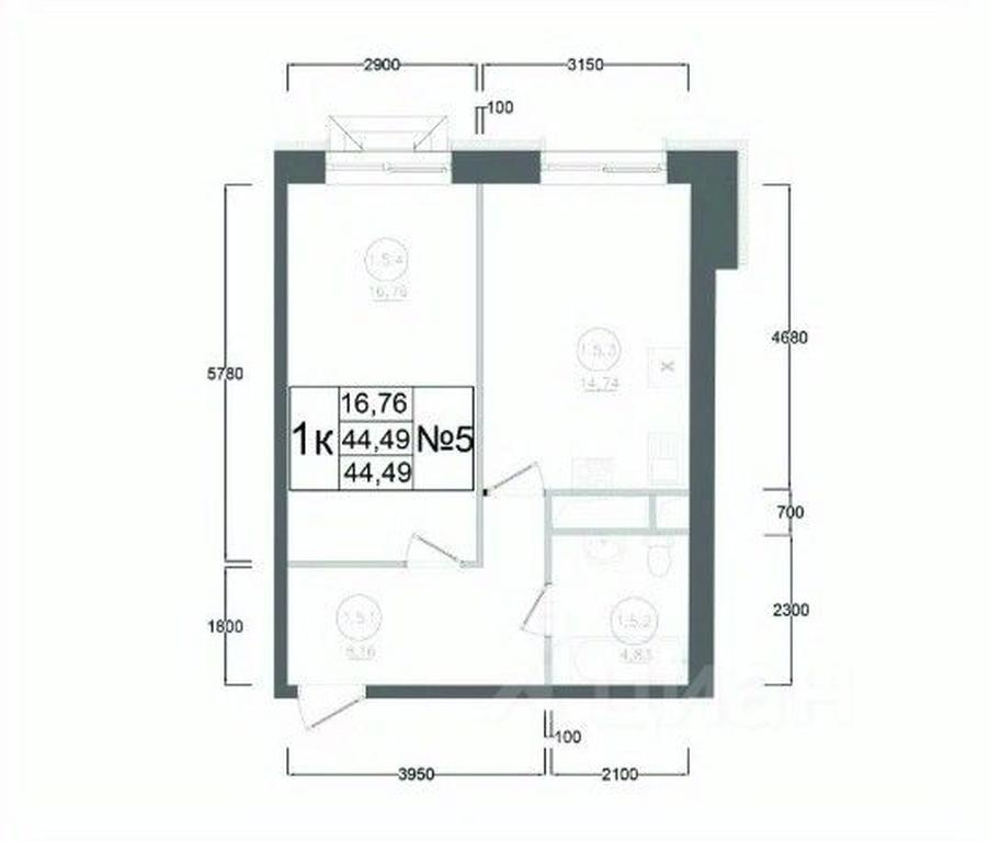 Apartment Sale, 44.49 sq. m. at Aviator-2, ulitsa Kurzenkova, 12, Naro-Fominsk, Moscow Region, Russia #2