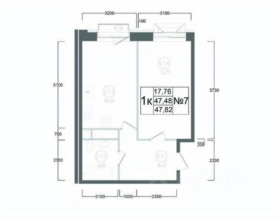 Apartment Sale, 47.82 sq. m. at Aviator-2, ulitsa Kurzenkova, 12, Naro-Fominsk, Moscow Region, Russia #2