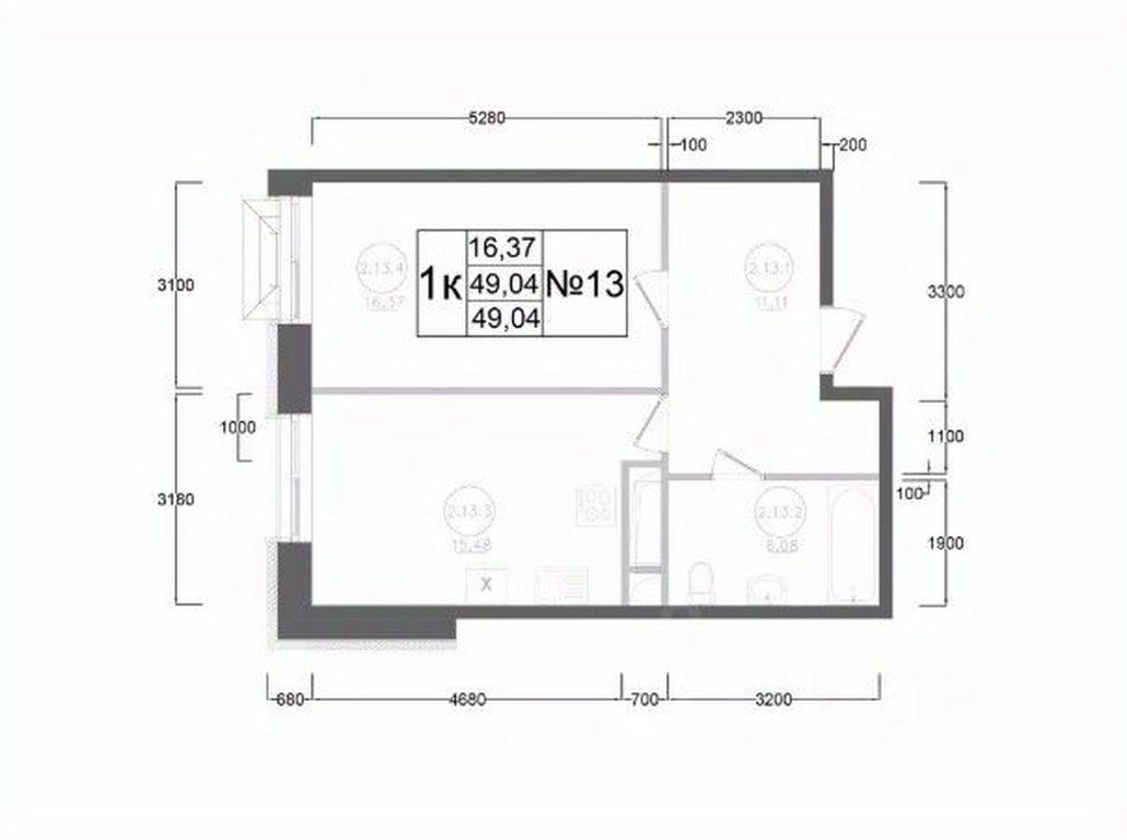 Apartment Sale, 49.04平方米 at Aviator-2, ulitsa Kurzenkova, 12, Naro-Fominsk, Moscow Region, Russia #2