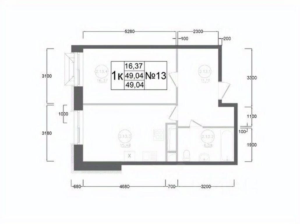 Apartment Sale, 49.04 sq. m. at Aviator-2, ulitsa Kurzenkova, 12, Naro-Fominsk, Moscow Region, Russia #2