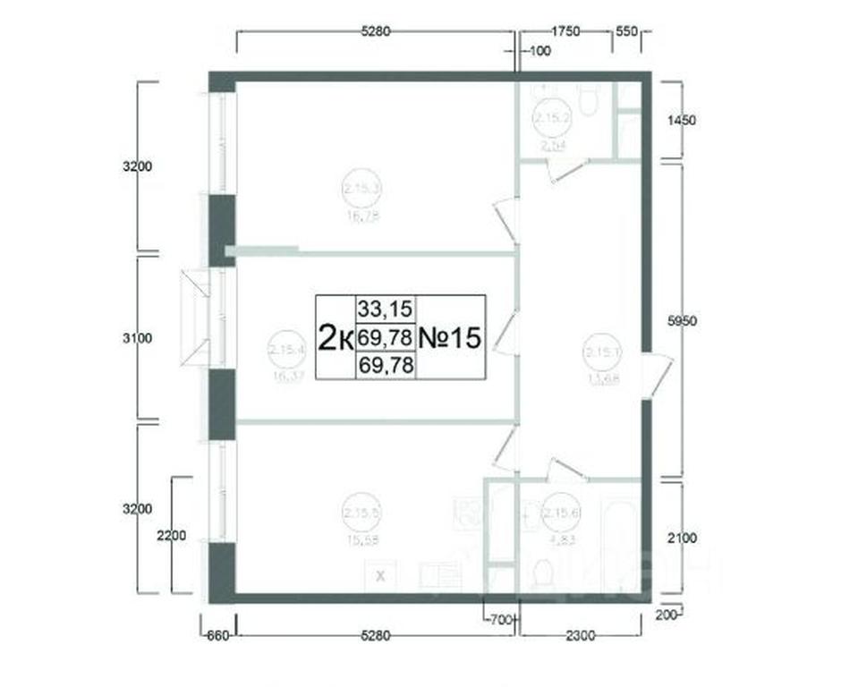1-BD Apartment Sale, 69.78 sq. m. at Aviator-2, ulitsa Kurzenkova, 12, Naro-Fominsk, Moscow Region, Russia #2