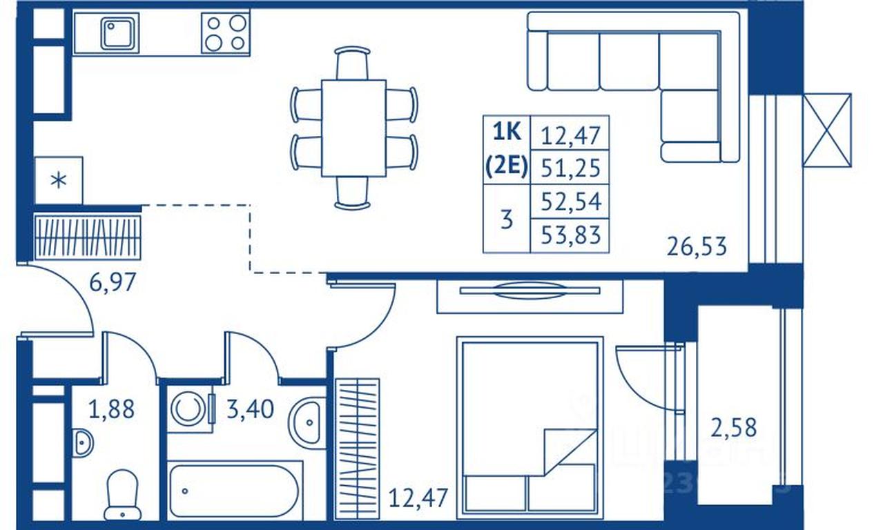 Apartment Sale, 51.25平方米 at POKOLENIE PERVYKh, Novyye Podlipki Microdistrict, Korolyov, Moscow Region, Russia #1 Apartment Sale, 51.25平方米 at POKOLENIE PERVYKh, Novyye Podlipki Microdistrict, Korolyov, Moscow Region, Russia #1