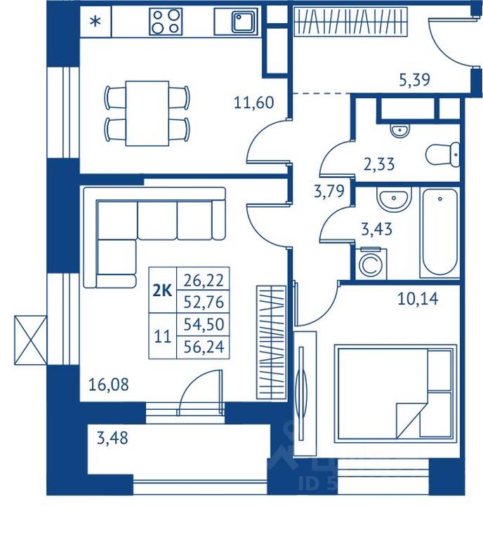 1-BD Apartment Sale, 52.76平方米 at POKOLENIE PERVYKh, Novyye Podlipki Microdistrict, Korolyov, Moscow Region, Russia #1 1-BD Apartment Sale, 52.76平方米 at POKOLENIE PERVYKh, Novyye Podlipki Microdistrict, Korolyov, Moscow Region, Russia #1