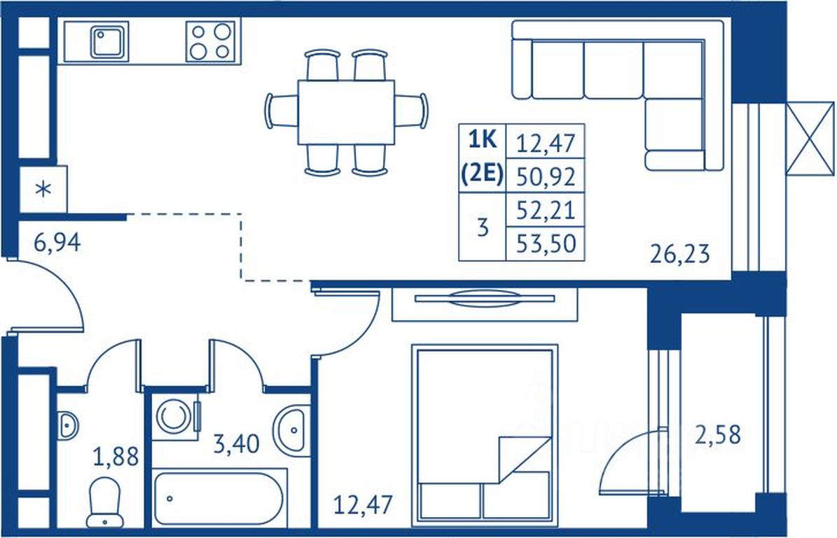 Apartment Sale, 50.92 sq. m. at POKOLENIE PERVYKh, Novyye Podlipki Microdistrict, Korolyov, Moscow Region, Russia #1 Apartment Sale, 50.92 sq. m. at POKOLENIE PERVYKh, Novyye Podlipki Microdistrict, Korolyov, Moscow Region, Russia #1