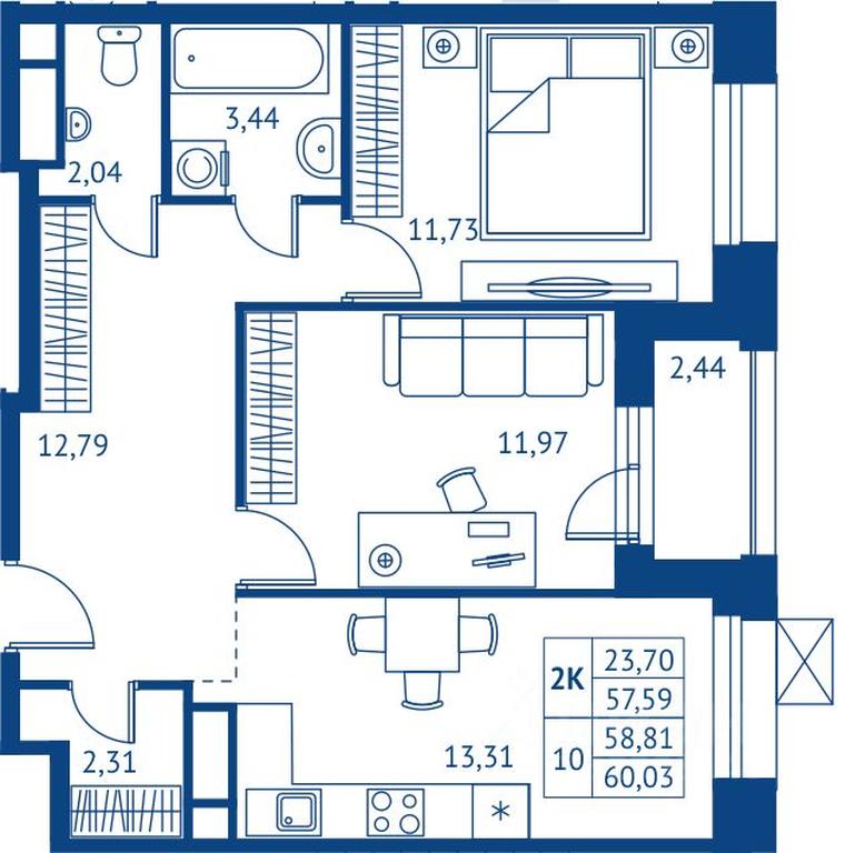 Продажа 1-комн. квартиры, 57,59 м² в ЖК «ПОКОЛЕНИЕ ПЕРВЫХ», микрорайон Новые Подлипки, Королёв, Московская область, Россия #1 Продажа 1-комн. квартиры, 57,59 м² в ЖК «ПОКОЛЕНИЕ ПЕРВЫХ», микрорайон Новые Подлипки, Королёв, Московская область, Россия #1
