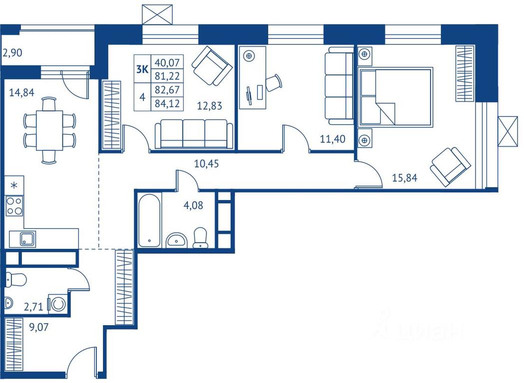 2-BD Apartment Sale, 81.22平方米 at POKOLENIE PERVYKh, Novyye Podlipki Microdistrict, Korolyov, Moscow Region, Russia #1 2-BD Apartment Sale, 81.22平方米 at POKOLENIE PERVYKh, Novyye Podlipki Microdistrict, Korolyov, Moscow Region, Russia #1
