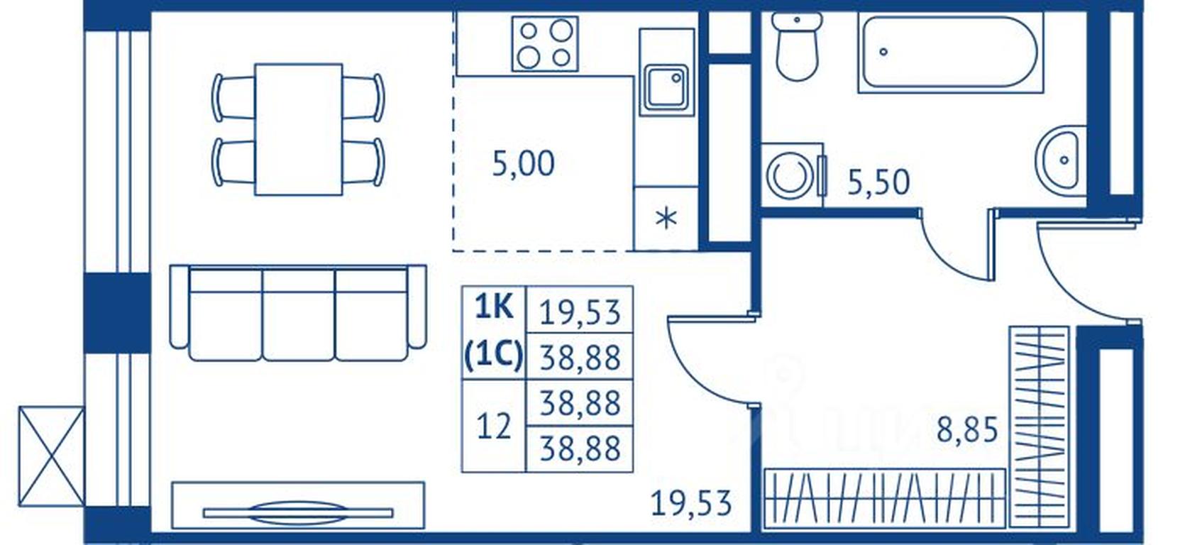 Apartment Sale, 38.88平方米 at POKOLENIE PERVYKh, Novyye Podlipki Microdistrict, Korolyov, Moscow Region, Russia #1 Apartment Sale, 38.88平方米 at POKOLENIE PERVYKh, Novyye Podlipki Microdistrict, Korolyov, Moscow Region, Russia #1