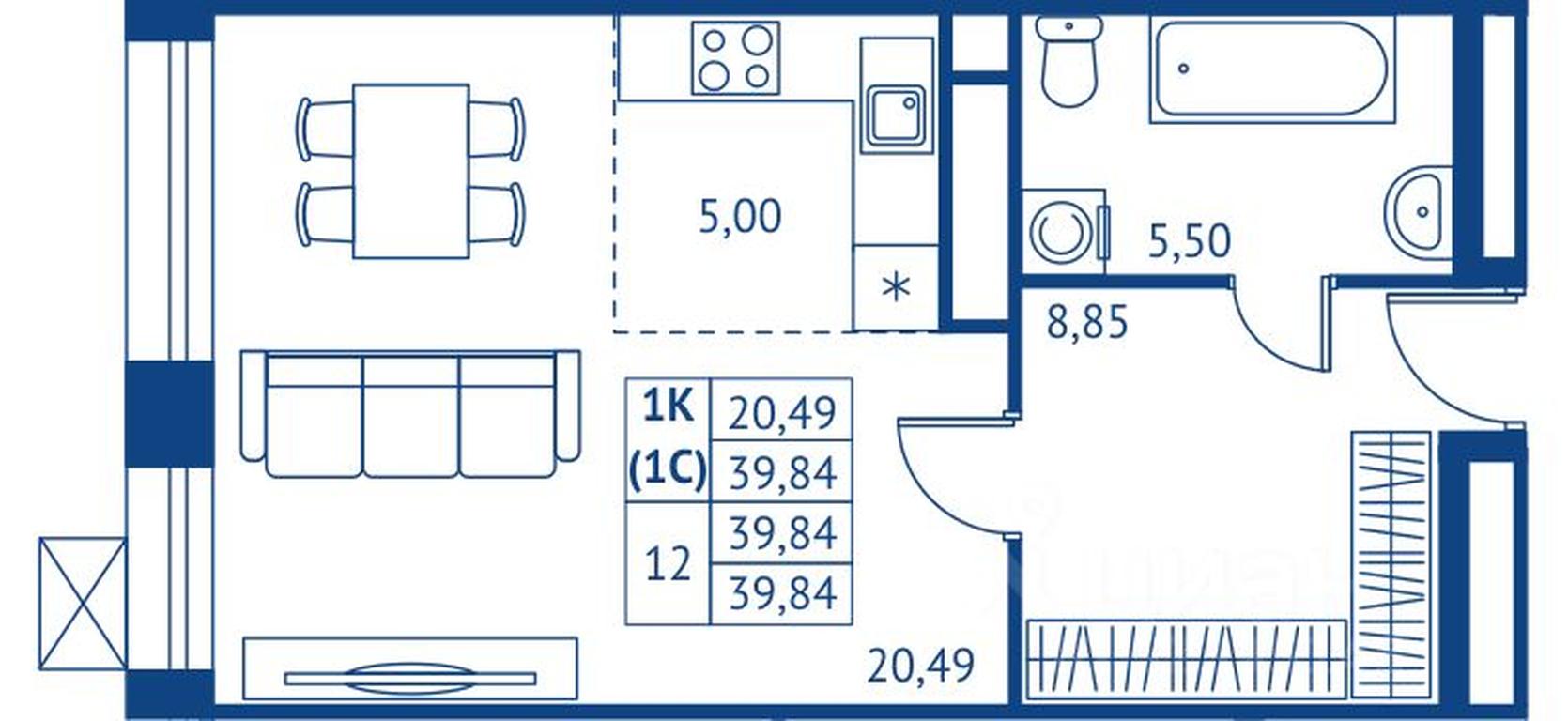 Apartment Sale, 39.84平方米 at POKOLENIE PERVYKh, Novyye Podlipki Microdistrict, Korolyov, Moscow Region, Russia #1 Apartment Sale, 39.84平方米 at POKOLENIE PERVYKh, Novyye Podlipki Microdistrict, Korolyov, Moscow Region, Russia #1