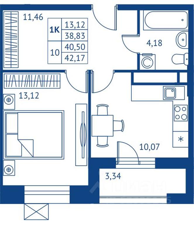 Apartment Sale, 38.83 sq. m. at POKOLENIE PERVYKh, Novyye Podlipki Microdistrict, Korolyov, Moscow Region, Russia #1 Apartment Sale, 38.83 sq. m. at POKOLENIE PERVYKh, Novyye Podlipki Microdistrict, Korolyov, Moscow Region, Russia #1
