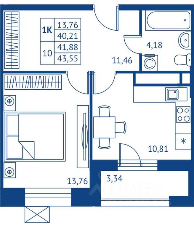Apartment Sale, 40.21 sq. m. at POKOLENIE PERVYKh, Novyye Podlipki Microdistrict, Korolyov, Moscow Region, Russia #1 Apartment Sale, 40.21 sq. m. at POKOLENIE PERVYKh, Novyye Podlipki Microdistrict, Korolyov, Moscow Region, Russia #1