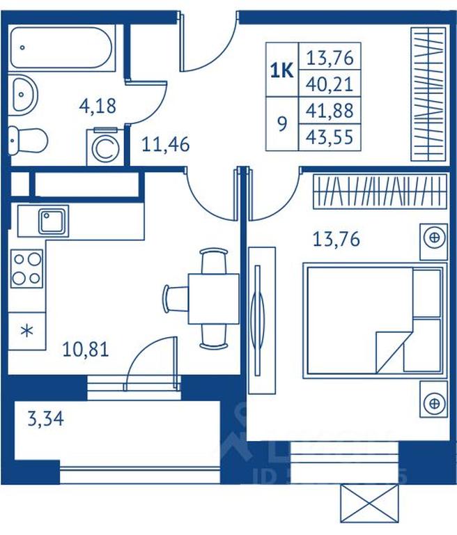 Apartment Sale, 40.21 sq. m. at POKOLENIE PERVYKh, Novyye Podlipki Microdistrict, Korolyov, Moscow Region, Russia #1 Apartment Sale, 40.21 sq. m. at POKOLENIE PERVYKh, Novyye Podlipki Microdistrict, Korolyov, Moscow Region, Russia #1
