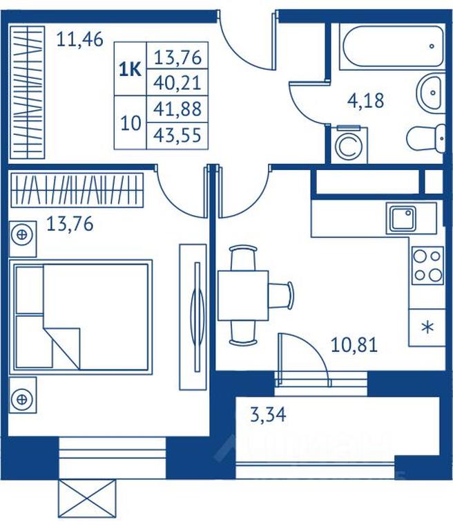 Apartment Sale, 40.21 sq. m. at POKOLENIE PERVYKh, Novyye Podlipki Microdistrict, Korolyov, Moscow Region, Russia #1 Apartment Sale, 40.21 sq. m. at POKOLENIE PERVYKh, Novyye Podlipki Microdistrict, Korolyov, Moscow Region, Russia #1