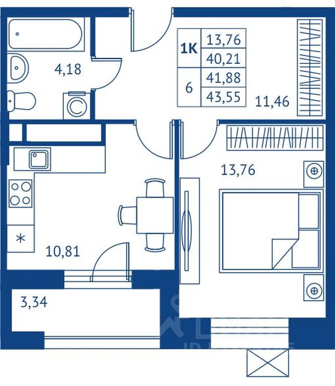 Apartment Sale, 40.21 sq. m. at POKOLENIE PERVYKh, Novyye Podlipki Microdistrict, Korolyov, Moscow Region, Russia #1 Apartment Sale, 40.21 sq. m. at POKOLENIE PERVYKh, Novyye Podlipki Microdistrict, Korolyov, Moscow Region, Russia #1