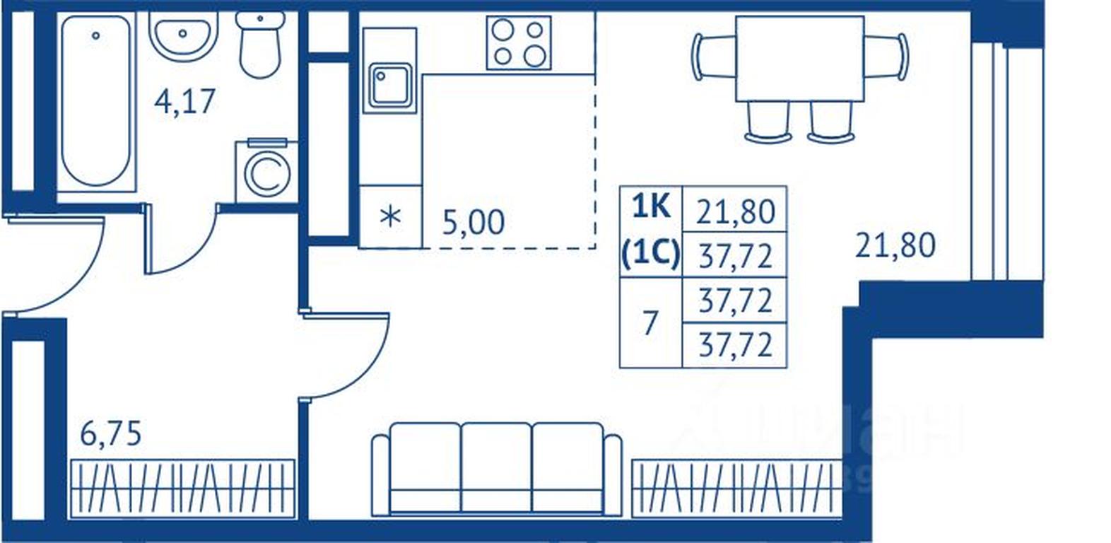 Apartment Sale, 37.72 sq. m. at POKOLENIE PERVYKh, Novyye Podlipki Microdistrict, Korolyov, Moscow Region, Russia #1 Apartment Sale, 37.72 sq. m. at POKOLENIE PERVYKh, Novyye Podlipki Microdistrict, Korolyov, Moscow Region, Russia #1