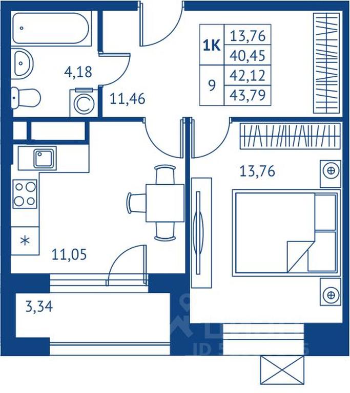 Продажа квартиры, 40,45 м² в ЖК «ПОКОЛЕНИЕ ПЕРВЫХ», микрорайон Новые Подлипки, Королёв, Московская область, Россия #1 Продажа квартиры, 40,45 м² в ЖК «ПОКОЛЕНИЕ ПЕРВЫХ», микрорайон Новые Подлипки, Королёв, Московская область, Россия #1