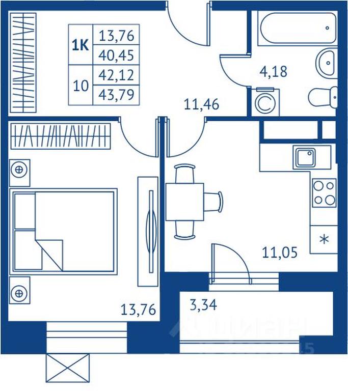 Apartment Sale, 40.45 sq. m. at POKOLENIE PERVYKh, Novyye Podlipki Microdistrict, Korolyov, Moscow Region, Russia #1 Apartment Sale, 40.45 sq. m. at POKOLENIE PERVYKh, Novyye Podlipki Microdistrict, Korolyov, Moscow Region, Russia #1