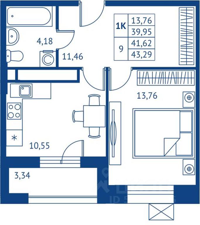 Apartment Sale, 39.95 sq. m. at POKOLENIE PERVYKh, Novyye Podlipki Microdistrict, Korolyov, Moscow Region, Russia #1 Apartment Sale, 39.95 sq. m. at POKOLENIE PERVYKh, Novyye Podlipki Microdistrict, Korolyov, Moscow Region, Russia #1