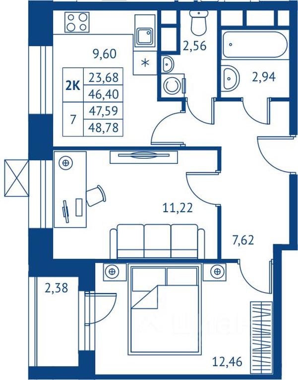 Продажа 1-комн. квартиры, 46,4 м² в ЖК «ПОКОЛЕНИЕ ПЕРВЫХ», микрорайон Новые Подлипки, Королёв, Московская область, Россия #1 Продажа 1-комн. квартиры, 46,4 м² в ЖК «ПОКОЛЕНИЕ ПЕРВЫХ», микрорайон Новые Подлипки, Королёв, Московская область, Россия #1