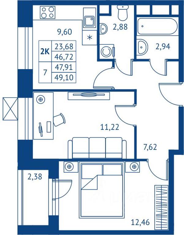 Продажа 1-комн. квартиры, 46,72 м² в ЖК «ПОКОЛЕНИЕ ПЕРВЫХ», микрорайон Новые Подлипки, Королёв, Московская область, Россия #1 Продажа 1-комн. квартиры, 46,72 м² в ЖК «ПОКОЛЕНИЕ ПЕРВЫХ», микрорайон Новые Подлипки, Королёв, Московская область, Россия #1
