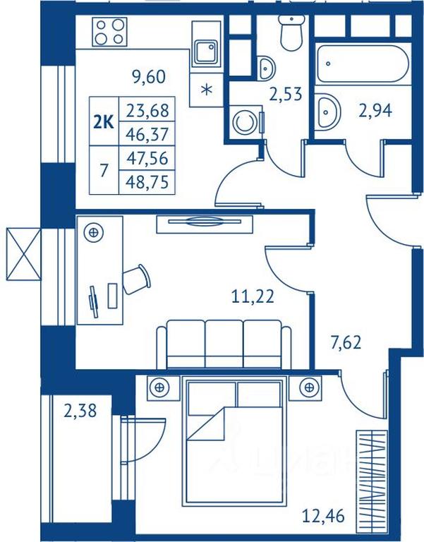 1-BD Apartment Sale, 46.37 sq. m. at POKOLENIE PERVYKh, Novyye Podlipki Microdistrict, Korolyov, Moscow Region, Russia #1 1-BD Apartment Sale, 46.37 sq. m. at POKOLENIE PERVYKh, Novyye Podlipki Microdistrict, Korolyov, Moscow Region, Russia #1