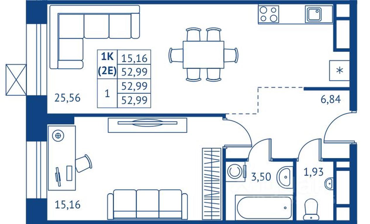 Apartment Sale, 52.99 sq. m. at POKOLENIE PERVYKh, Novyye Podlipki Microdistrict, Korolyov, Moscow Region, Russia #1 Apartment Sale, 52.99 sq. m. at POKOLENIE PERVYKh, Novyye Podlipki Microdistrict, Korolyov, Moscow Region, Russia #1