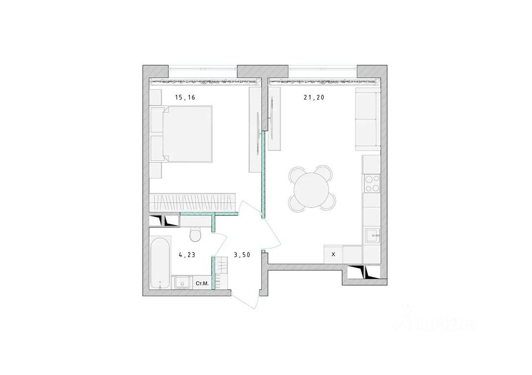 Apartment Sale, 44.2平方米 at Serebro, Yaroslavskoye shosse, Pushkino, Moscow Region, Russia #1 Apartment Sale, 44.2平方米 at Serebro, Yaroslavskoye shosse, Pushkino, Moscow Region, Russia #1