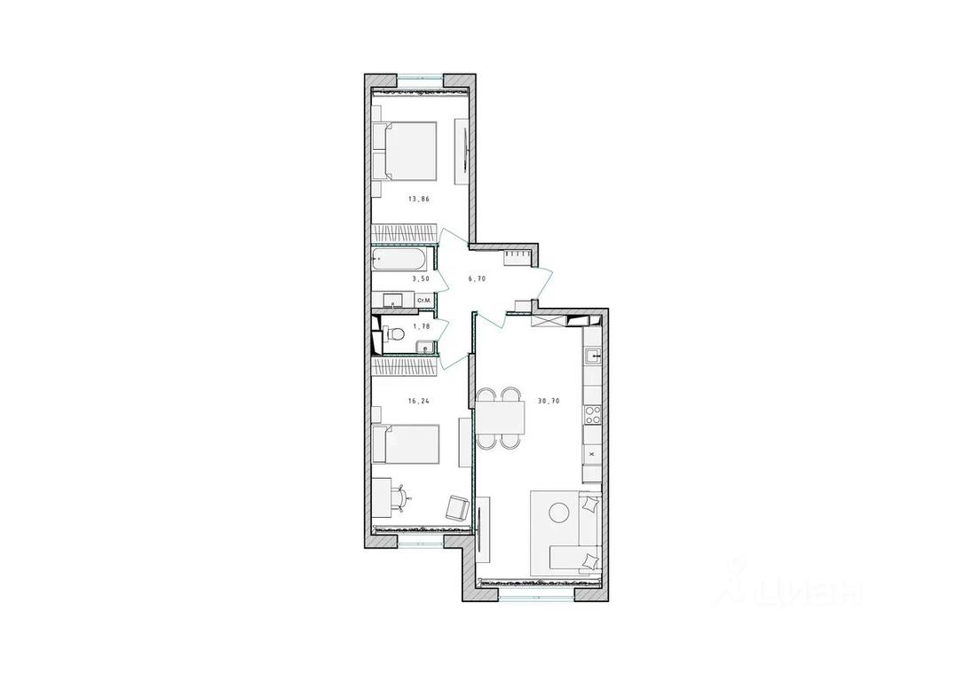 1-BD Apartment Sale, 73平方米 at Serebro, Yaroslavskoye shosse, Pushkino, Moscow Region, Russia #1 1-BD Apartment Sale, 73平方米 at Serebro, Yaroslavskoye shosse, Pushkino, Moscow Region, Russia #1