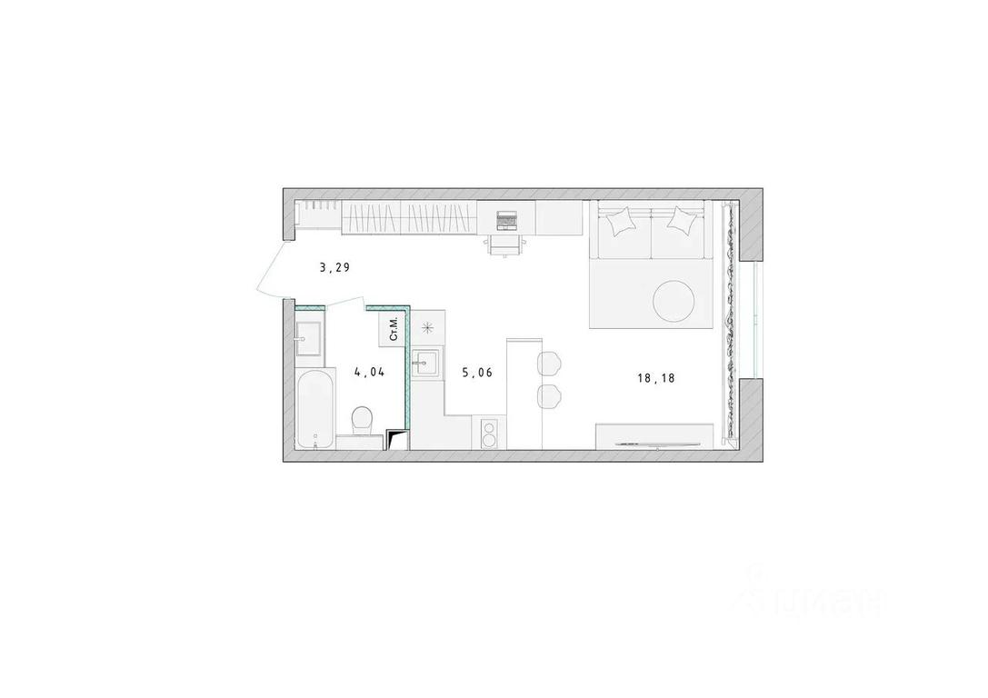Apartment Sale, 30.7 sq. m. at Serebro, Yaroslavskoye shosse, Pushkino, Moscow Region, Russia #1 Apartment Sale, 30.7 sq. m. at Serebro, Yaroslavskoye shosse, Pushkino, Moscow Region, Russia #1