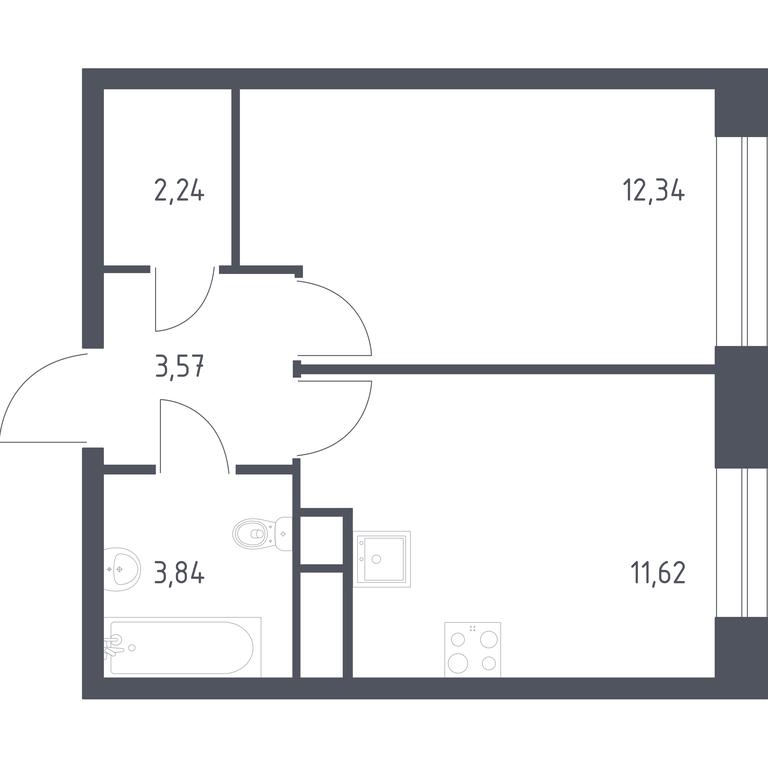 Apartment Sale, 33.61平方米 at Novograd Pavlino, Kosinskoye shosse, 2, Novoye Pavlino Microdistrict, Balashikha, Moscow Region, Russia #1 Apartment Sale, 33.61平方米 at Novograd Pavlino, Kosinskoye shosse, 2, Novoye Pavlino Microdistrict, Balashikha, Moscow Region, Russia #1