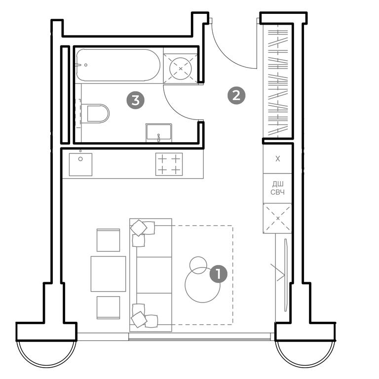 Apartment Sale, 26.3 sq. m. at Nametkin Tower, Namyotkina Street, 10А, Moscow, Russia #1 Apartment Sale, 26.3 sq. m. at Nametkin Tower, Namyotkina Street, 10А, Moscow, Russia #1