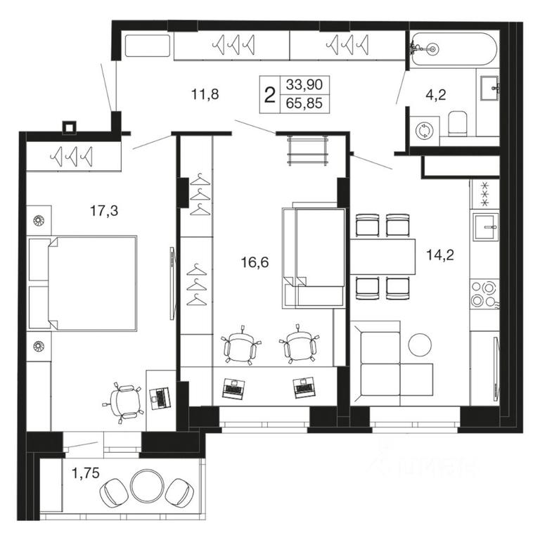 1-BD Apartment Sale, 65.85 sq. m. at Vremena goda, Proletarskaya ulitsa, Aprelevka, Naro-Fominskiy City District, Moscow Region, Russia #1 1-BD Apartment Sale, 65.85 sq. m. at Vremena goda, Proletarskaya ulitsa, Aprelevka, Naro-Fominskiy City District, Moscow Region, Russia #1
