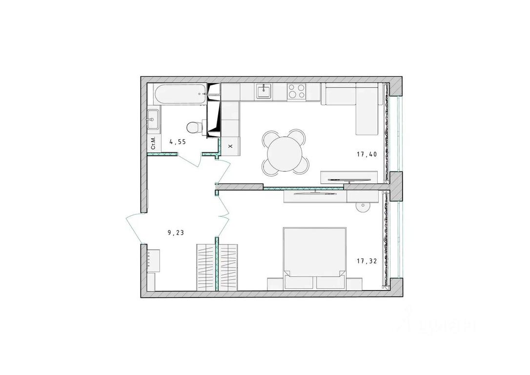 Apartment Sale, 48.6平方米 at Serebro, Yaroslavskoye shosse, Pushkino, Moscow Region, Russia #1 Apartment Sale, 48.6平方米 at Serebro, Yaroslavskoye shosse, Pushkino, Moscow Region, Russia #1