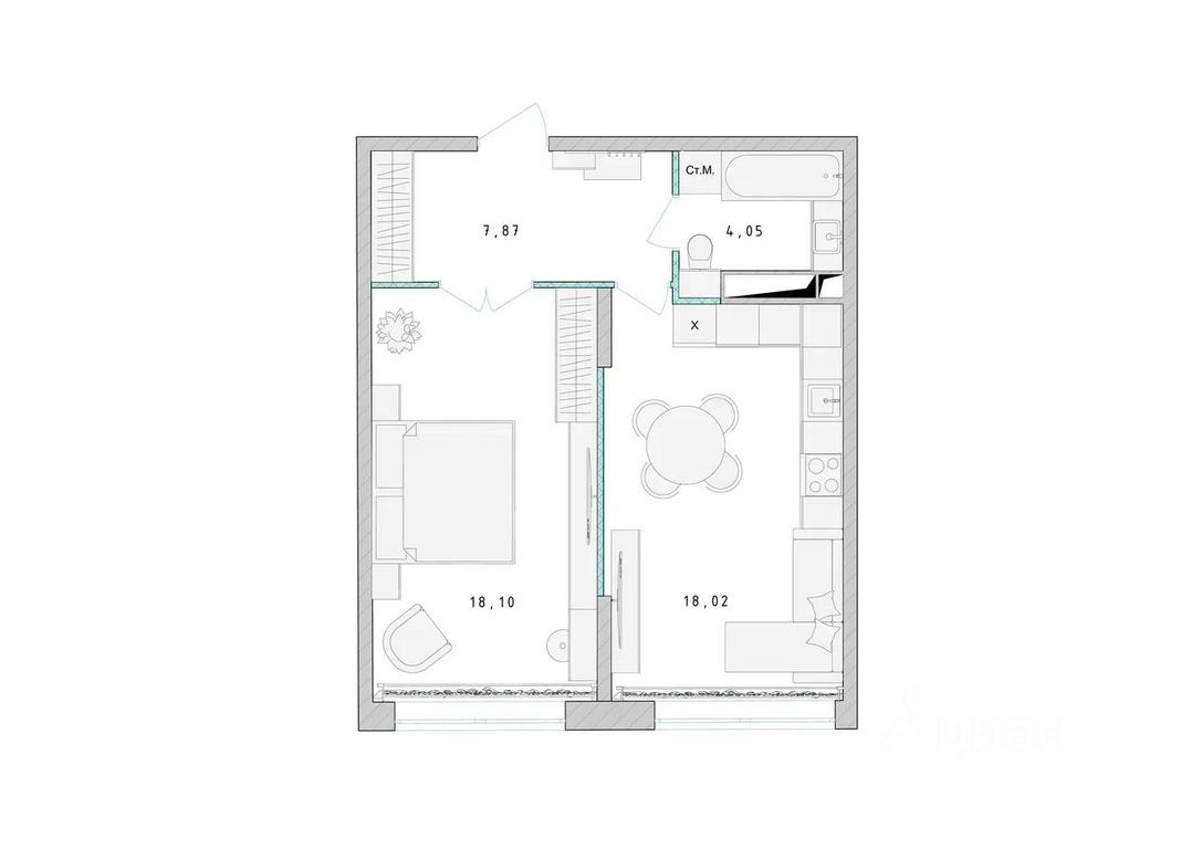 Apartment Sale, 48.2平方米 at Serebro, Yaroslavskoye shosse, Pushkino, Moscow Region, Russia #1 Apartment Sale, 48.2平方米 at Serebro, Yaroslavskoye shosse, Pushkino, Moscow Region, Russia #1