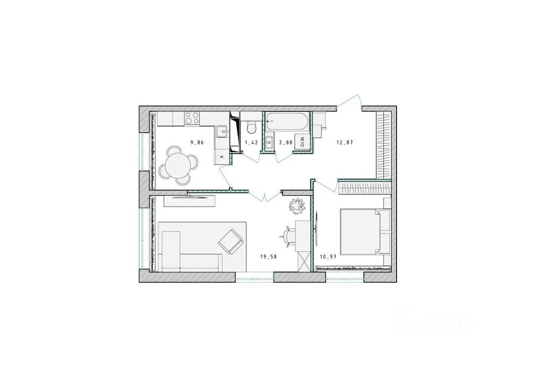 1-BD Apartment Sale, 81.3平方米 at Serebro, Yaroslavskoye shosse, Pushkino, Moscow Region, Russia #1 1-BD Apartment Sale, 81.3平方米 at Serebro, Yaroslavskoye shosse, Pushkino, Moscow Region, Russia #1