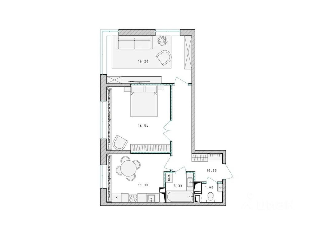 1-BD Apartment Sale, 59.1平方米 at Serebro, Yaroslavskoye shosse, Pushkino, Moscow Region, Russia #2 1-BD Apartment Sale, 59.1平方米 at Serebro, Yaroslavskoye shosse, Pushkino, Moscow Region, Russia #2