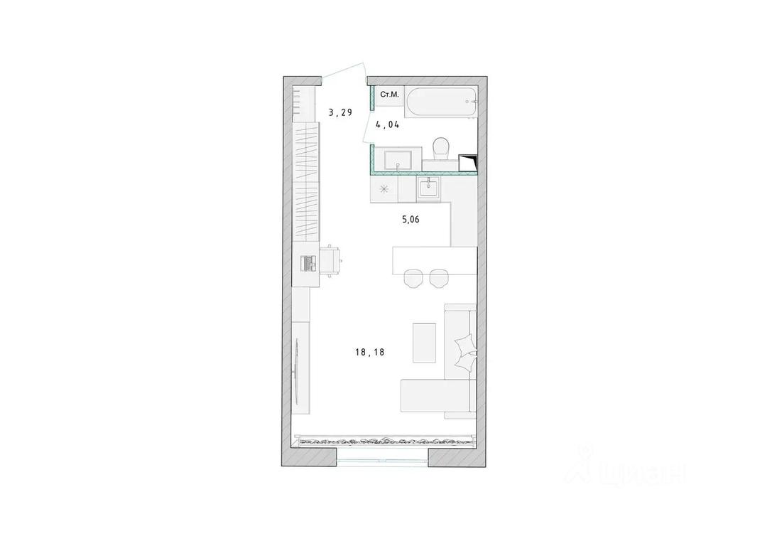 Apartment Sale, 30.7 sq. m. at Serebro, Yaroslavskoye shosse, Pushkino, Moscow Region, Russia #1 Apartment Sale, 30.7 sq. m. at Serebro, Yaroslavskoye shosse, Pushkino, Moscow Region, Russia #1
