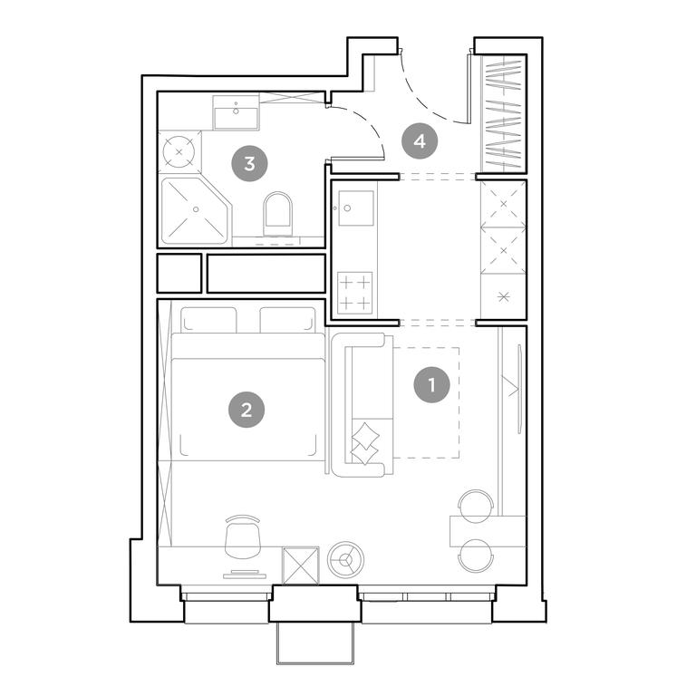 1-BD Apartment Sale, 29.4 sq. m. at Gogol Park, ulitsa Gogolya, 3, Lyubertsy, Moscow Region, Russia #1