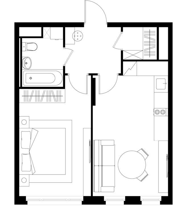 Apartment Sale, 44 sq. m. at Peredelkino Blizhnee, Korneya Chukovskogo Street, 1, Vnukovskoye Settlement, Moscow, Russia #1