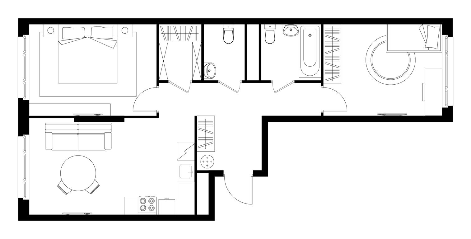 2-BD Apartment Sale, 63.5 sq. m. at Peredelkino Blizhnee, Korneya Chukovskogo Street, 1, Vnukovskoye Settlement, Moscow, Russia #1