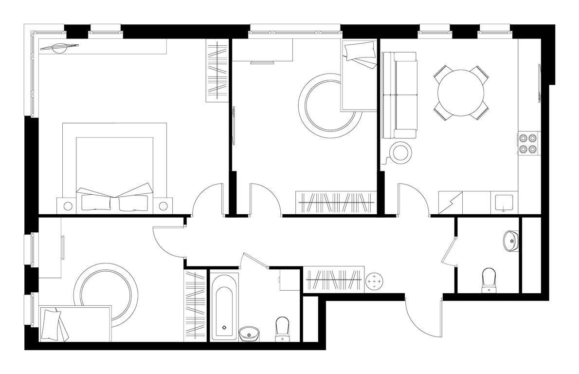 3-BD Apartment Sale, 91.6 sq. m. at Peredelkino Blizhnee, Korneya Chukovskogo Street, 1, Vnukovskoye Settlement, Moscow, Russia #1