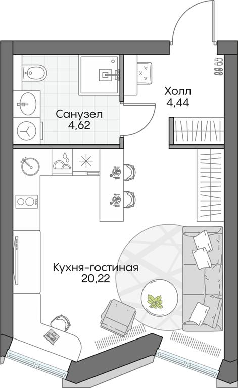 Apartment Sale, 29.31 sq. m. at Dom na naberezhnoy INSIDER (Insayder), Avtozavodskaya Street, Moscow, Russia #1 Apartment Sale, 29.31 sq. m. at Dom na naberezhnoy INSIDER (Insayder), Avtozavodskaya Street, Moscow, Russia #1