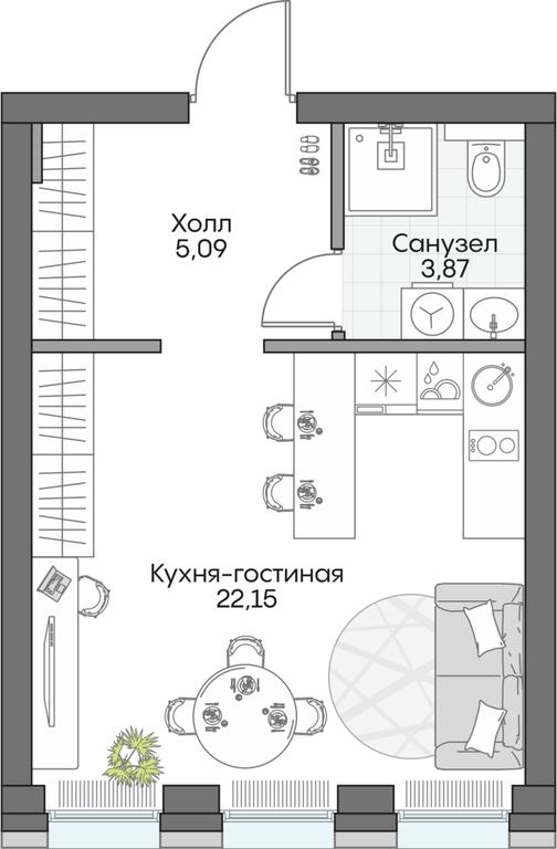Apartment Sale, 29.86 sq. m. at Dom na naberezhnoy INSIDER (Insayder), Avtozavodskaya Street, Moscow, Russia #2 Apartment Sale, 29.86 sq. m. at Dom na naberezhnoy INSIDER (Insayder), Avtozavodskaya Street, Moscow, Russia #2
