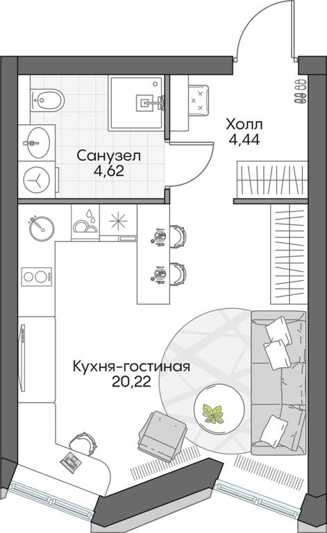 Apartment Sale, 29.31 sq. m. at Dom na naberezhnoy INSIDER (Insayder), Avtozavodskaya Street, Moscow, Russia #1 Apartment Sale, 29.31 sq. m. at Dom na naberezhnoy INSIDER (Insayder), Avtozavodskaya Street, Moscow, Russia #1