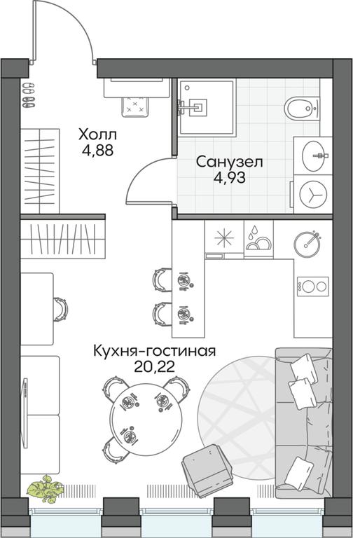 Apartment Sale, 30.16 sq. m. at Dom na naberezhnoy INSIDER (Insayder), Avtozavodskaya Street, Moscow, Russia #1