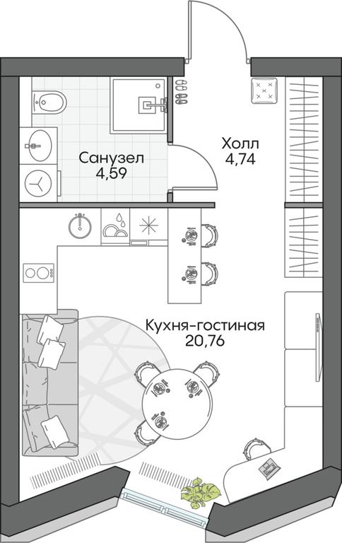 Apartment Sale, 30.39 sq. m. at Dom na naberezhnoy INSIDER (Insayder), Avtozavodskaya Street, Moscow, Russia #1 Apartment Sale, 30.39 sq. m. at Dom na naberezhnoy INSIDER (Insayder), Avtozavodskaya Street, Moscow, Russia #1