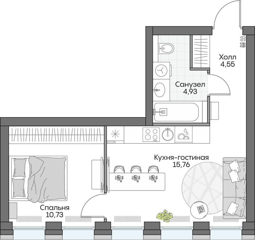 1-BD Apartment Sale, 36.35平方米 at Dom na naberezhnoy INSIDER (Insayder), Avtozavodskaya Street, Moscow, Russia #1 1-BD Apartment Sale, 36.35平方米 at Dom na naberezhnoy INSIDER (Insayder), Avtozavodskaya Street, Moscow, Russia #1