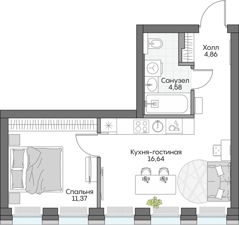 1-BD Apartment Sale, 36.35平方米 at Dom na naberezhnoy INSIDER (Insayder), Avtozavodskaya Street, Moscow, Russia #2 1-BD Apartment Sale, 36.35平方米 at Dom na naberezhnoy INSIDER (Insayder), Avtozavodskaya Street, Moscow, Russia #2