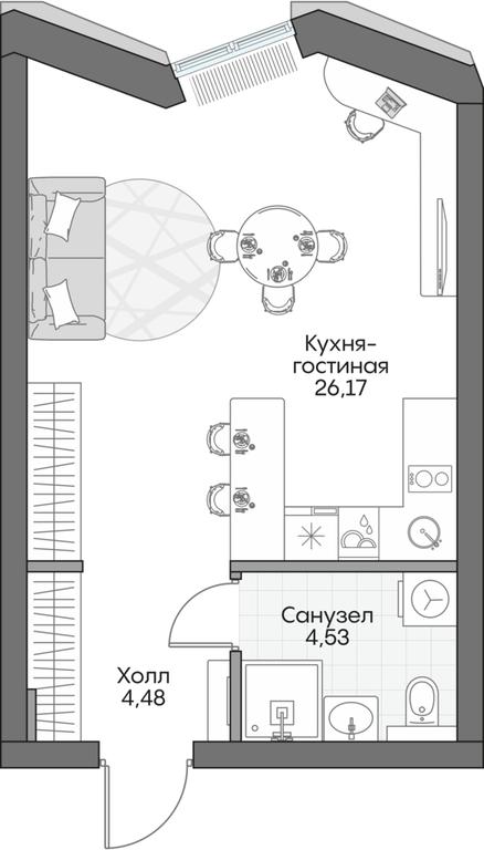 Apartment Sale, 34.56 sq. m. at Dom na naberezhnoy INSIDER (Insayder), Avtozavodskaya Street, Moscow, Russia #2 Apartment Sale, 34.56 sq. m. at Dom na naberezhnoy INSIDER (Insayder), Avtozavodskaya Street, Moscow, Russia #2